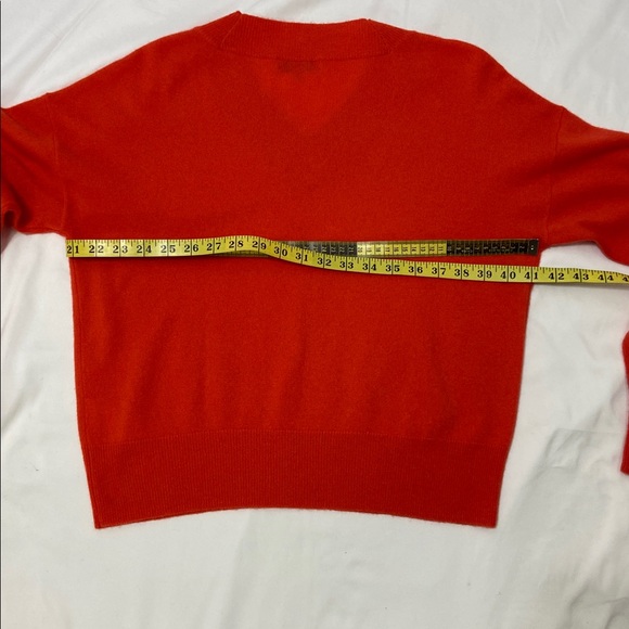 Madewell Women’s Orange,Cashmere,V-Neck Long Sleeve Sweater.Size- Medium - Picture 6 of 14